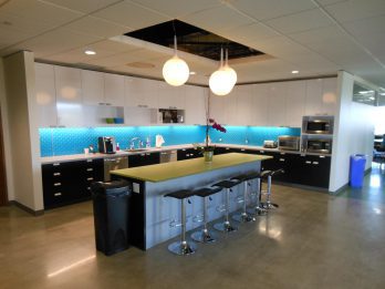 Epic Games kitchen and dining area